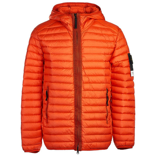 Stone Island – Orangefarbene Nylonjacke