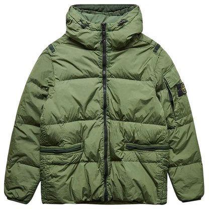 Stone Island Grüne Nylonjacke für Herren