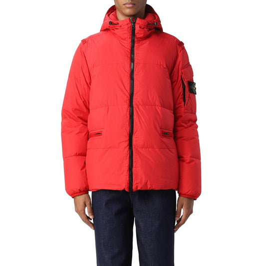 Rote Nylonjacke von Stone Island