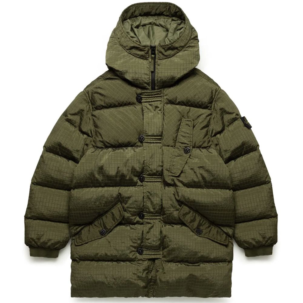 Grüne Nylonjacke von Stone Island