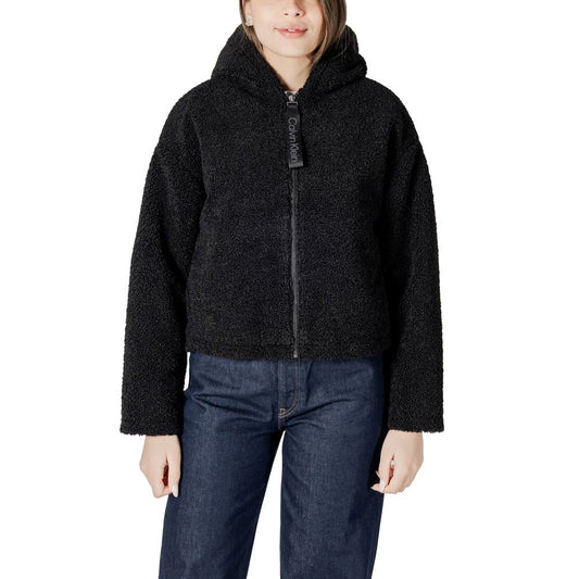Calvin Klein Jeans – Schwarzer Polyestermantel