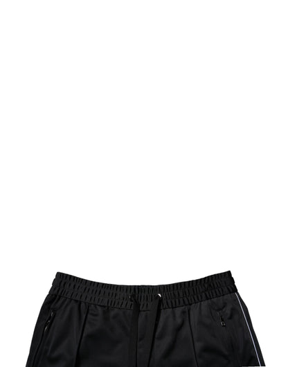 Dolce &amp; Gabbana Schwarze Bermudashorts aus Polyester mit mittlerer Taille für Herren