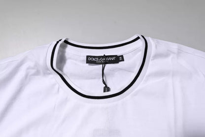Dolce &amp; Gabbana – Weißes T-Shirt mit Herz-Jesu-Print