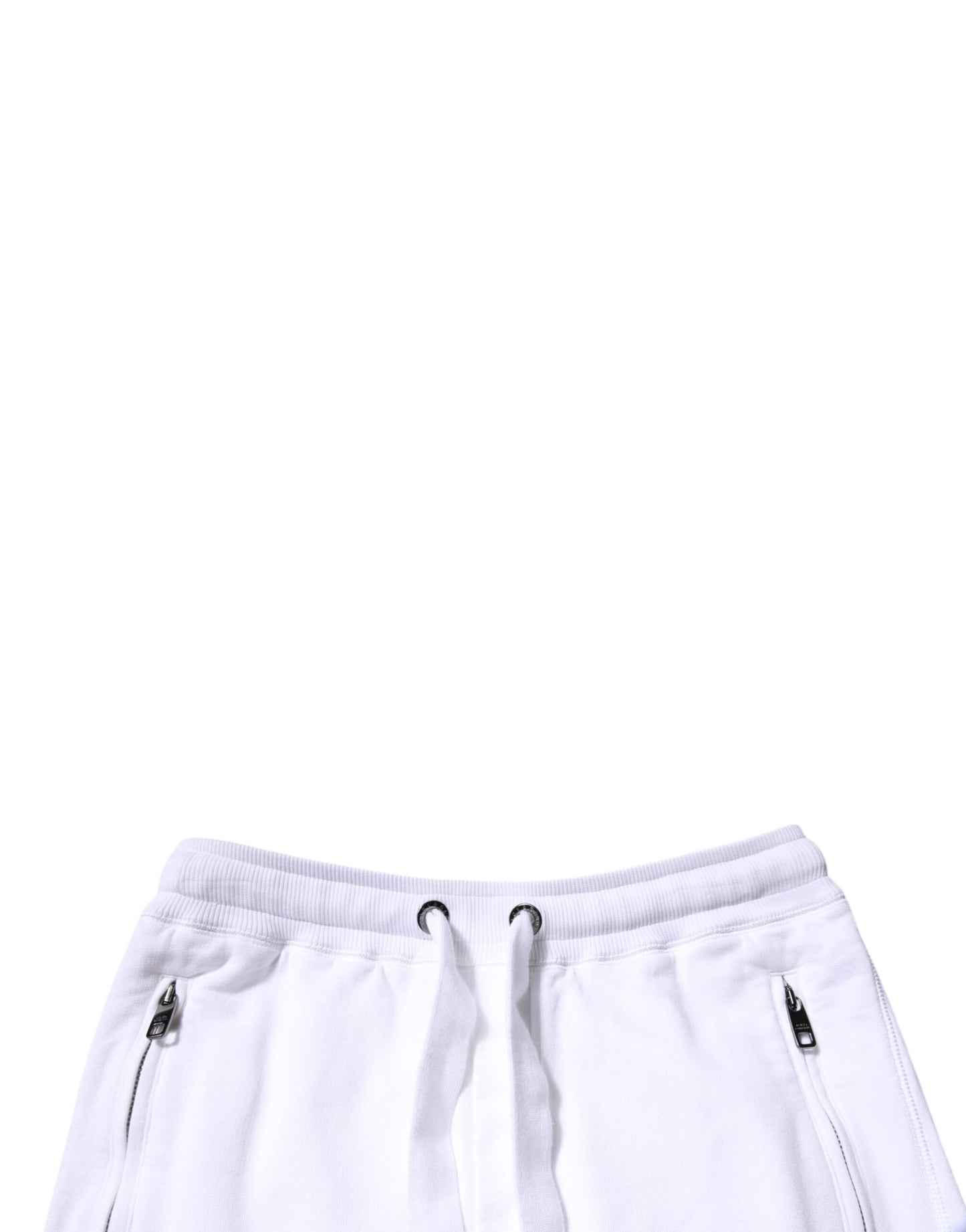 Dolce &amp; Gabbana White Cotton Logo Jogger Pants