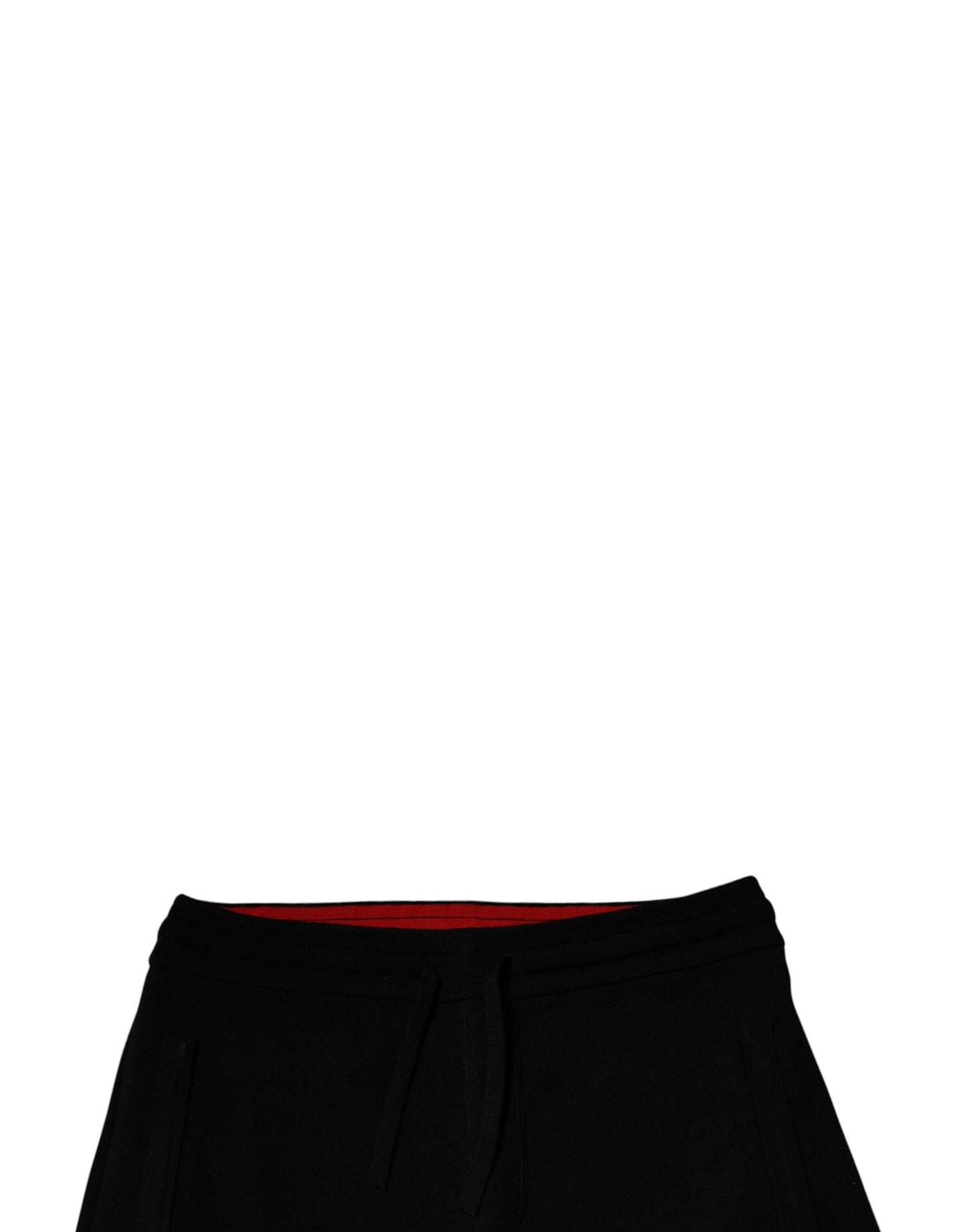 Dolce &amp; Gabbana Black Wool Mid Waist Jogger Sweatpants Pants