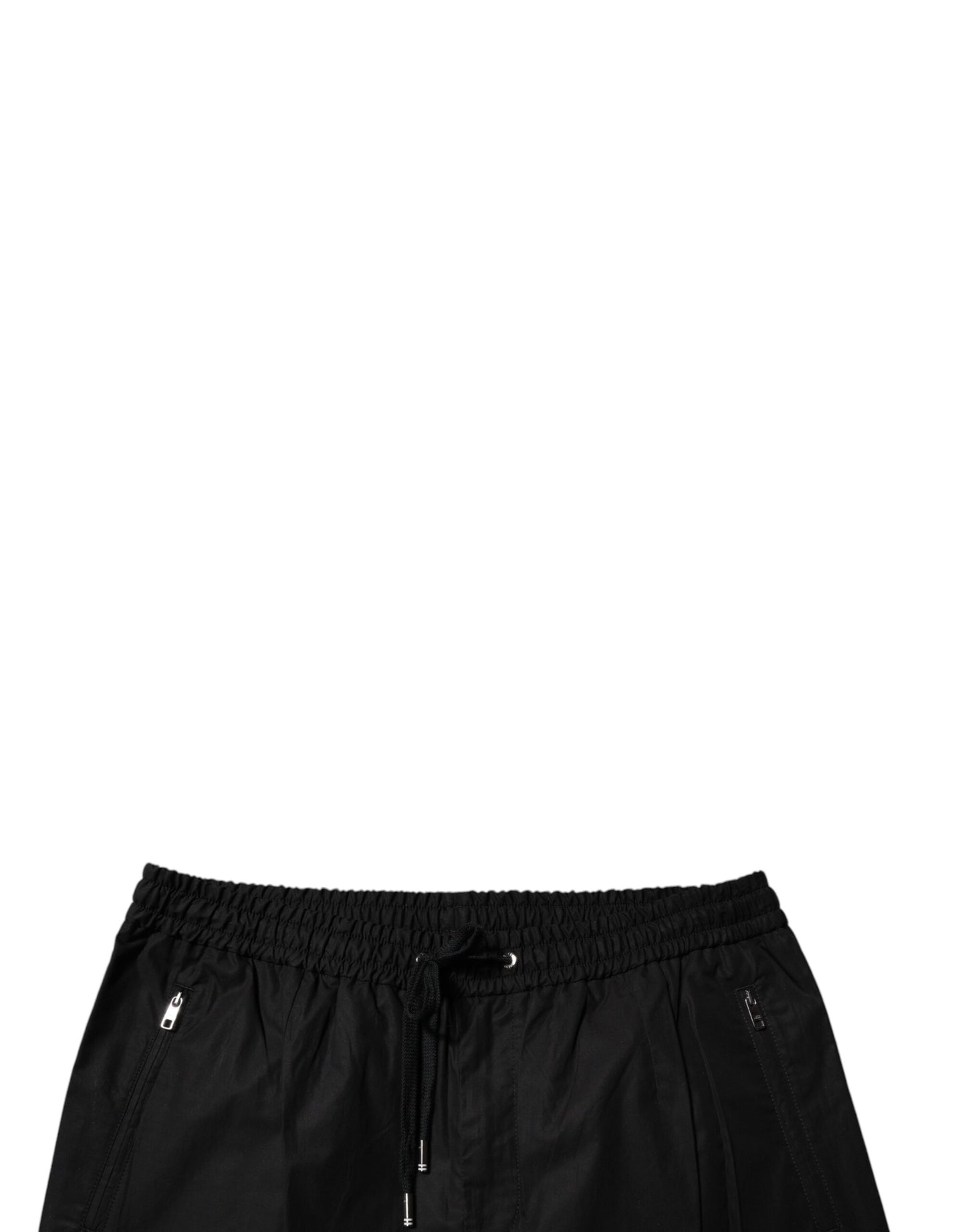 Dolce &amp; Gabbana Black Cotton Men Jogger Sweatpants Pants
