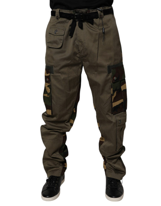 Dolce &amp; Gabbana Multicolor Patchwork Camouflage Cargo Pants