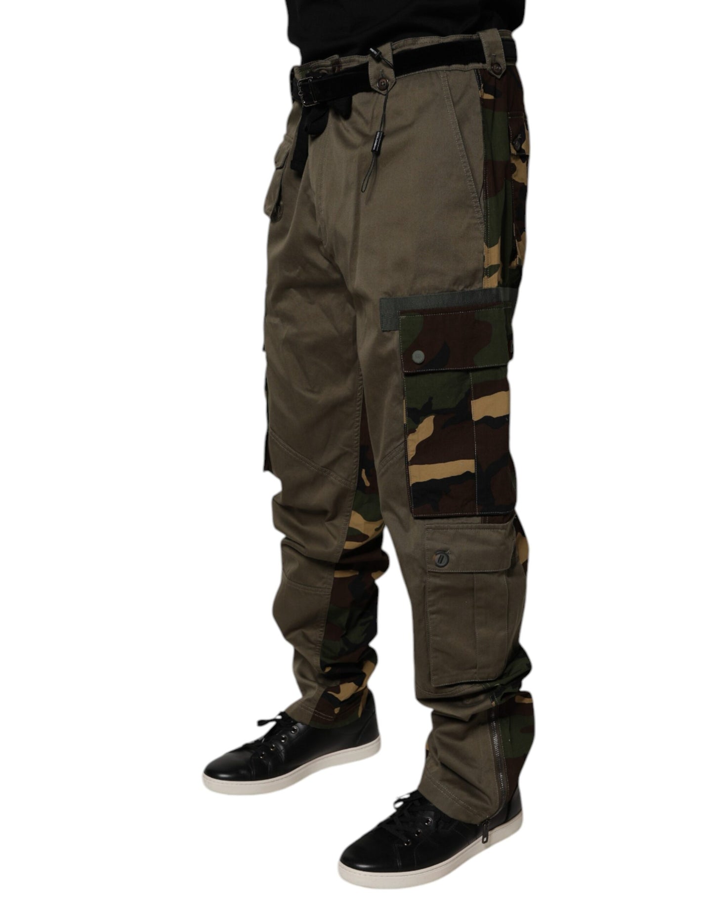 Dolce &amp; Gabbana Multicolor Patchwork Camouflage Cargo Pants