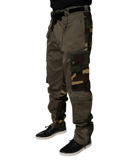 Dolce &amp; Gabbana Multicolor Patchwork Camouflage Cargo Pants