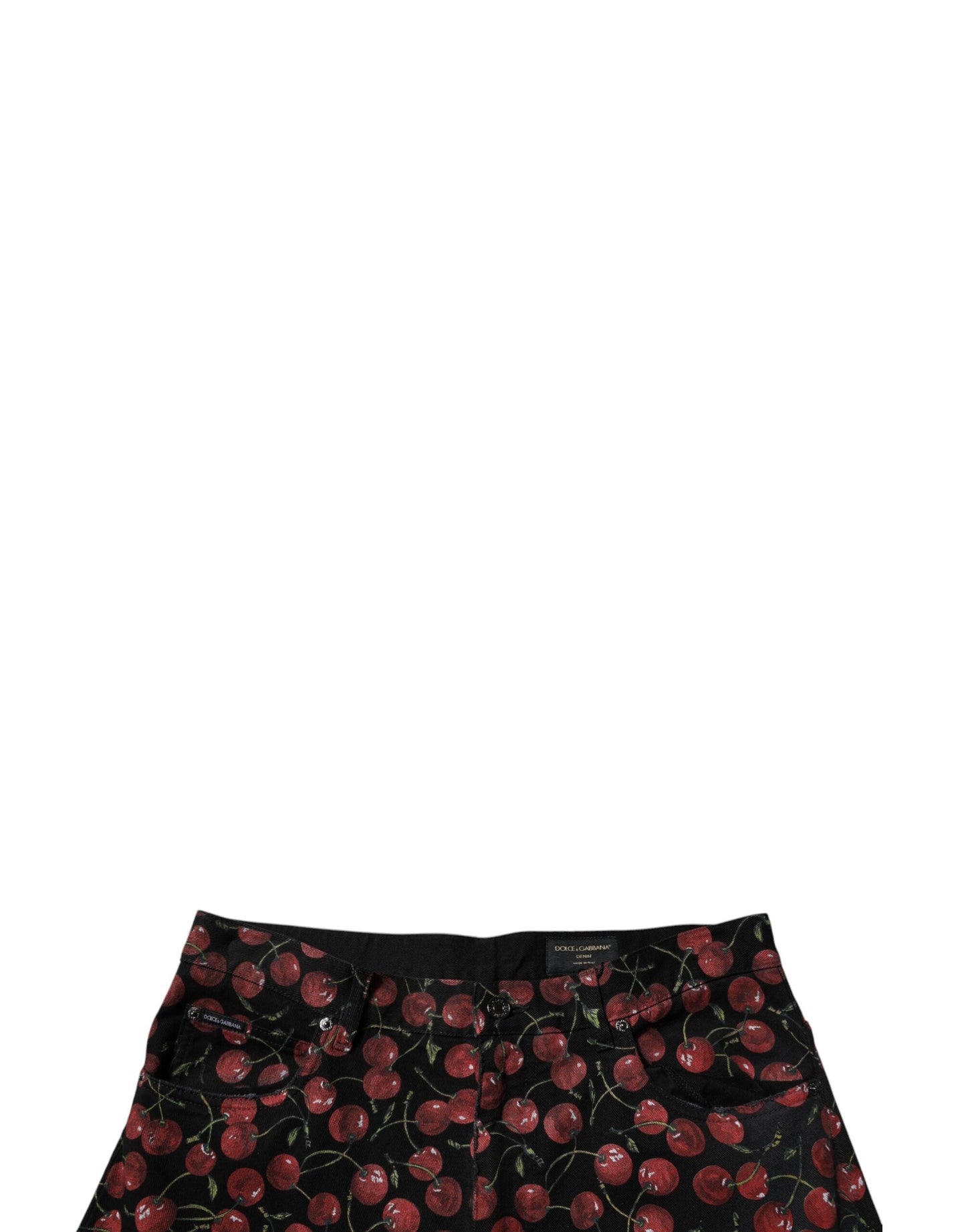 Dolce &amp; Gabbana Black Cherry Cotton Straight Men Denim Jeans