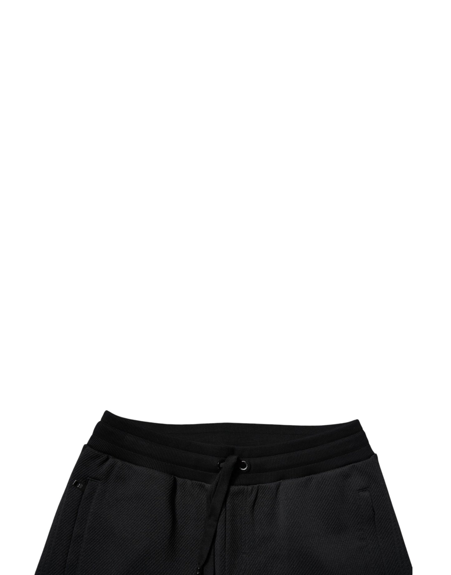 Dolce &amp; Gabbana Black Polyester Men Jogger Sweatpants Pants
