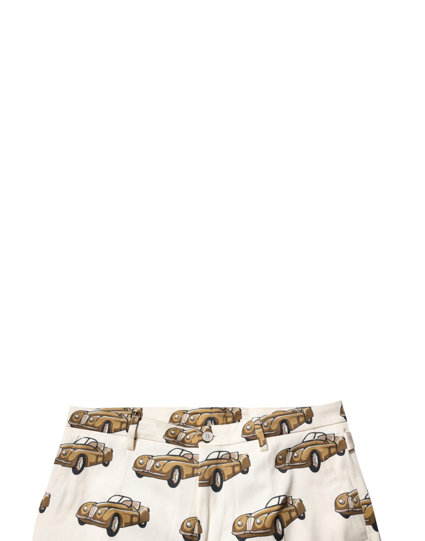 Dolce &amp; Gabbana Off White Cars Cotton Skinny Men Denim Jeans