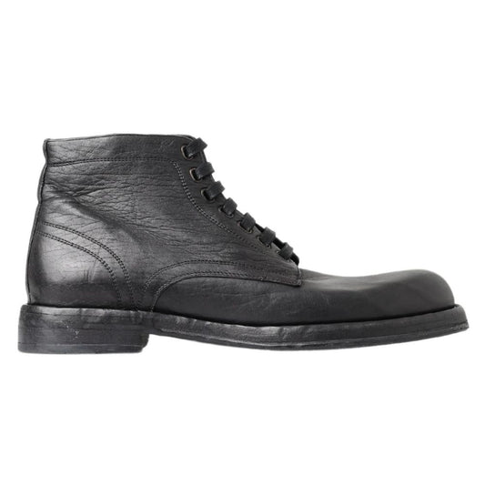 Dolce &amp; Gabbana Black Leather Boot