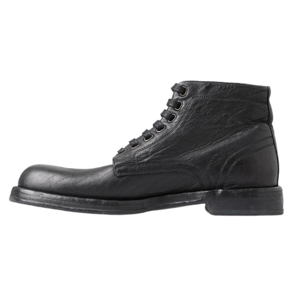 Dolce &amp; Gabbana Black Leather Boot