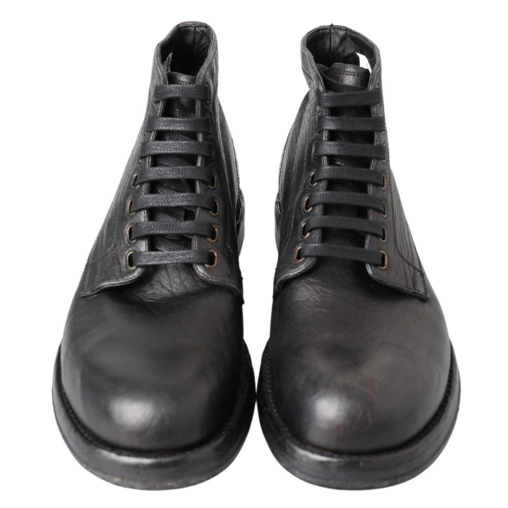 Dolce &amp; Gabbana Black Leather Boot