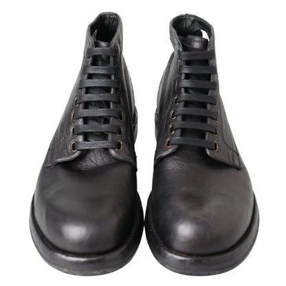 Dolce &amp; Gabbana Black Leather Boot