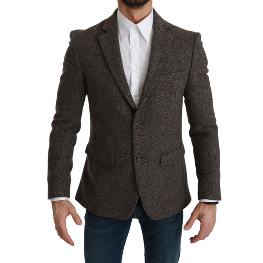 Dolce &amp; Gabbana Brown Virgin Wool Suit
