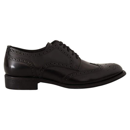 Dolce &amp; Gabbana Schwarzes Leder Formal
