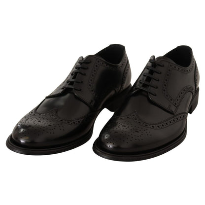 Dolce &amp; Gabbana Schwarzes Leder Formal