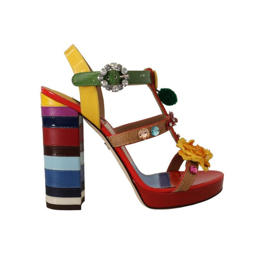 Dolce &amp; Gabbana Mehrfarbige Baumwollsandalen