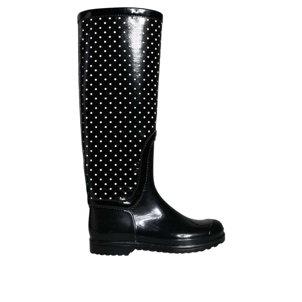 Dolce &amp; Gabbana Black Rubber Boot