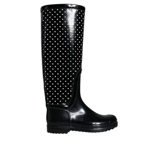 Dolce &amp; Gabbana Black Rubber Boot