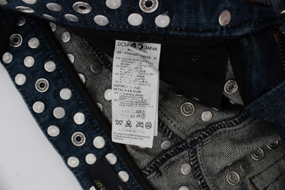 Dolce &amp; Gabbana – GIRLY – Slim-Fit-Jeans mit Kristallverzierung