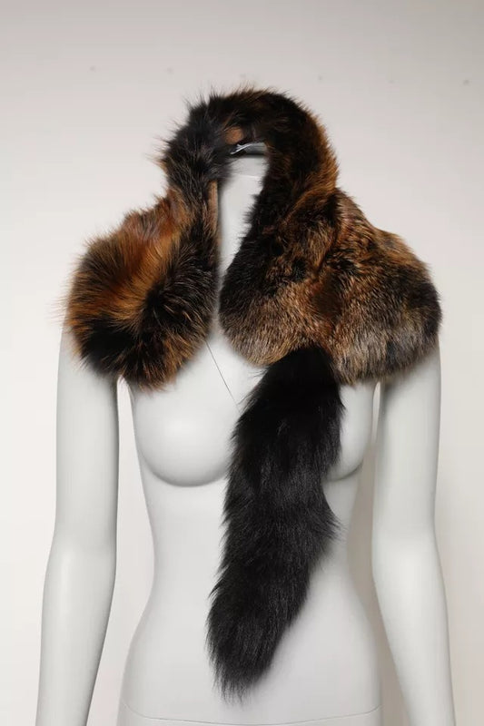 Dolce &amp; Gabbana Brauner Rotfuchspelz-Halswärmer-Winterschal