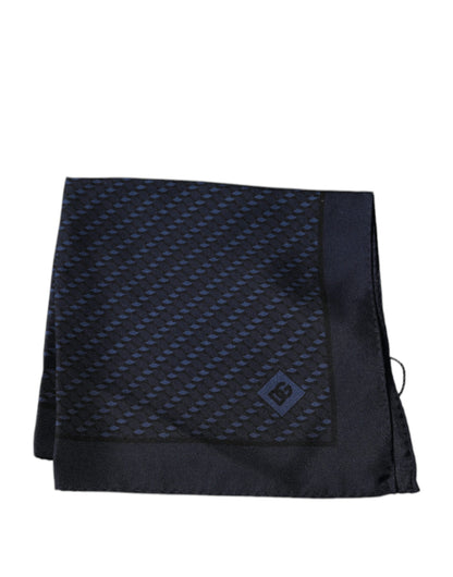 Dolce &amp; Gabbana Dunkelblauer Fantasy Square Taschentuchschal
