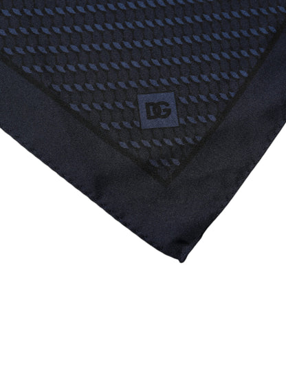 Dolce &amp; Gabbana Dunkelblauer Fantasy Square Taschentuchschal