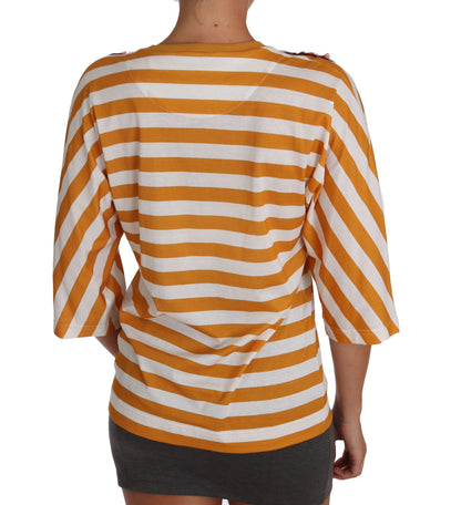 Dolce &amp; Gabbana – T-Shirt „Firenze“ in Weiß und Orange