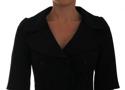 Dolce &amp; Gabbana – Schwarzer, kurzer Blazer mit verkürzter Jacke
