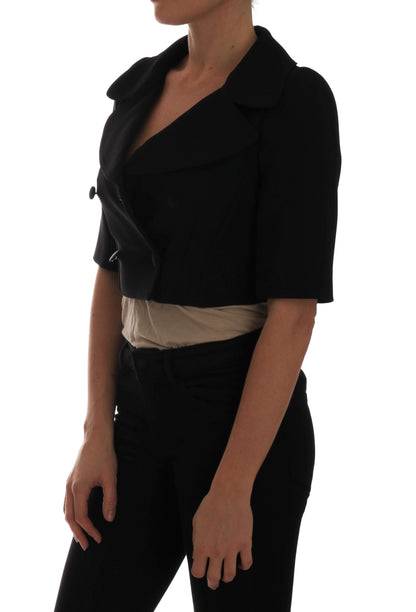 Dolce &amp; Gabbana – Schwarzer, kurzer Blazer mit verkürzter Jacke