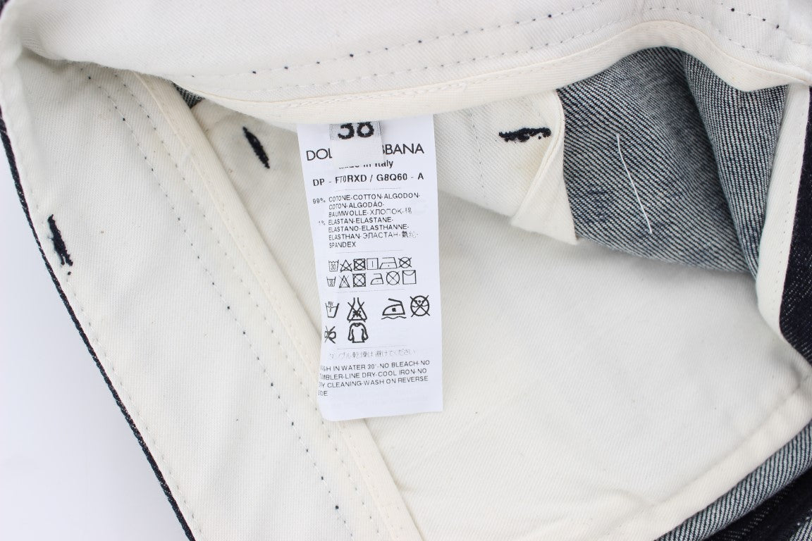Dolce &amp; Gabbana – Schmale Capri-Jeans mit Punkten