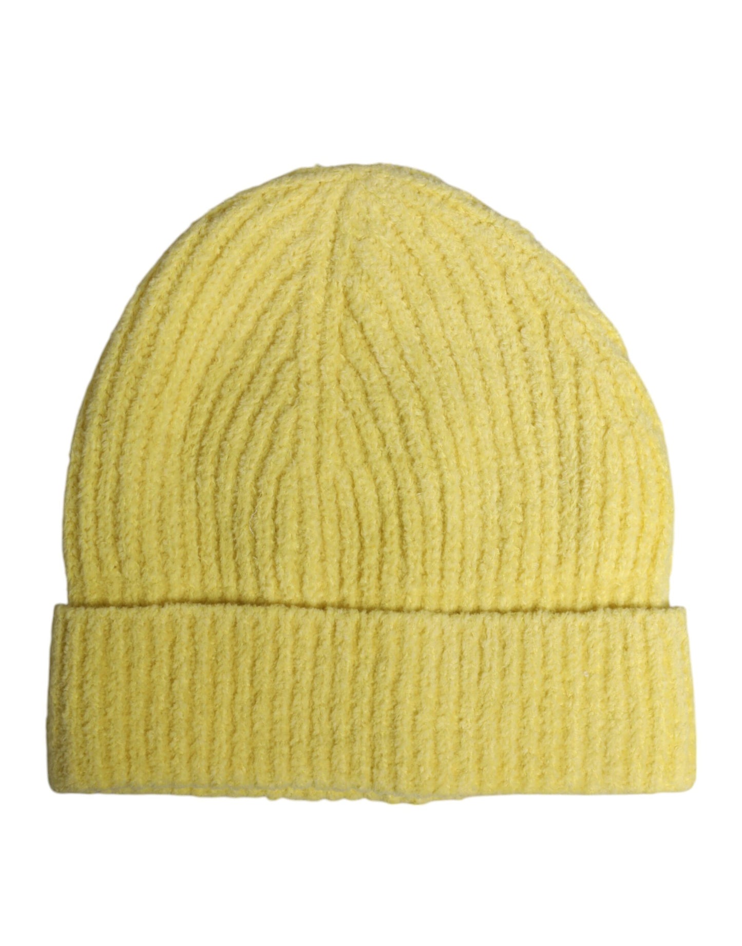 Dolce &amp; Gabbana – Gelbe Wintermütze aus gestrickter Baumwolle