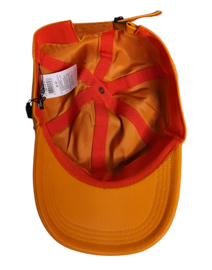 Dolce &amp; Gabbana – Orangefarbene Baseballkappe aus Baumwolle mit 6 Paneelen