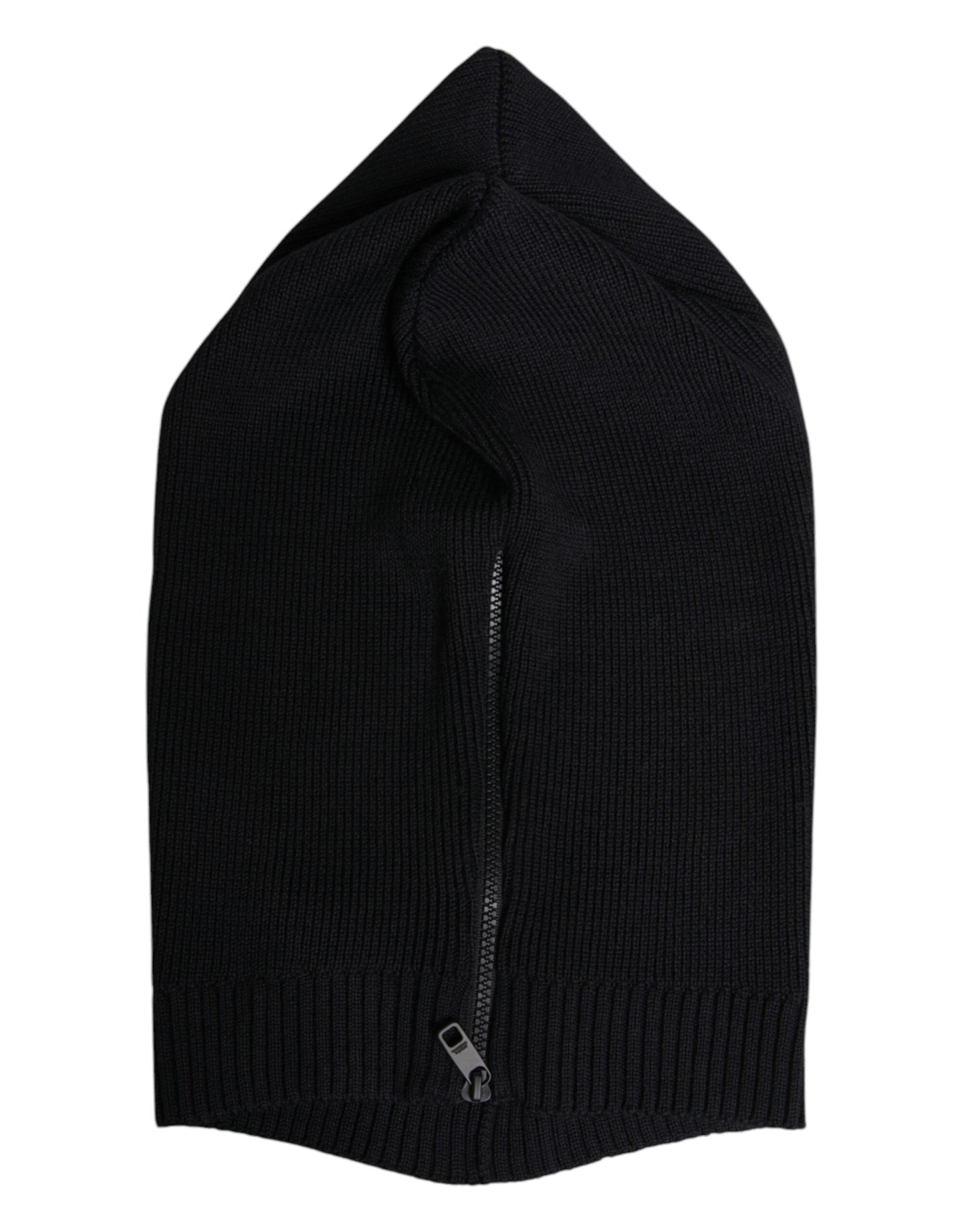 Dolce &amp; Gabbana Balaclava-Mütze aus schwarzer Wolle für den ganzen Kopf