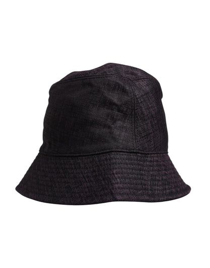 Dolce &amp; Gabbana – Schwarzer Nylon-Fischerhut mit breiter Krempe