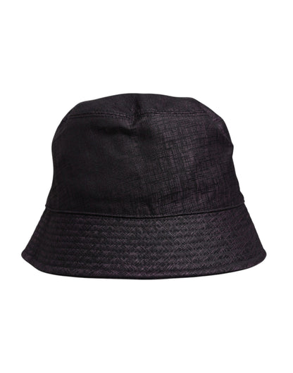 Dolce &amp; Gabbana – Schwarzer Nylon-Fischerhut mit breiter Krempe