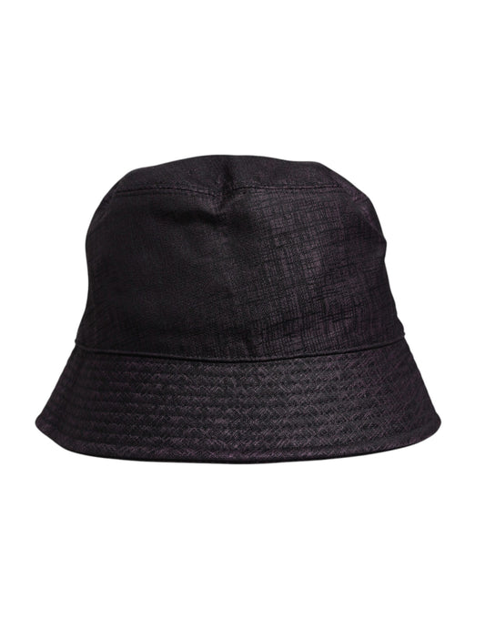 Dolce &amp; Gabbana – Schwarzer Nylon-Fischerhut mit breiter Krempe