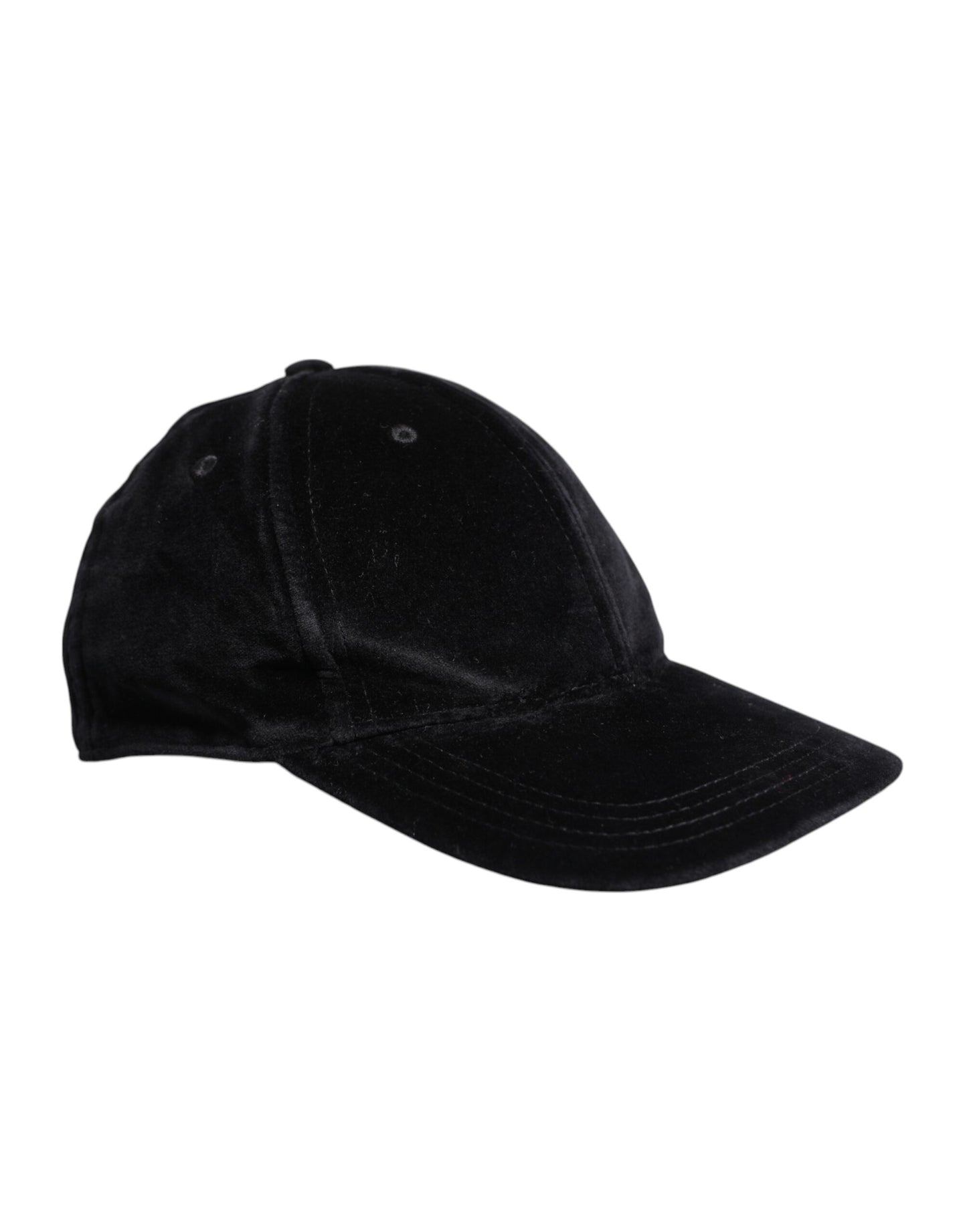 Dolce &amp; Gabbana – Schwarze Baseballkappe aus Baumwolle mit 6 Paneelen