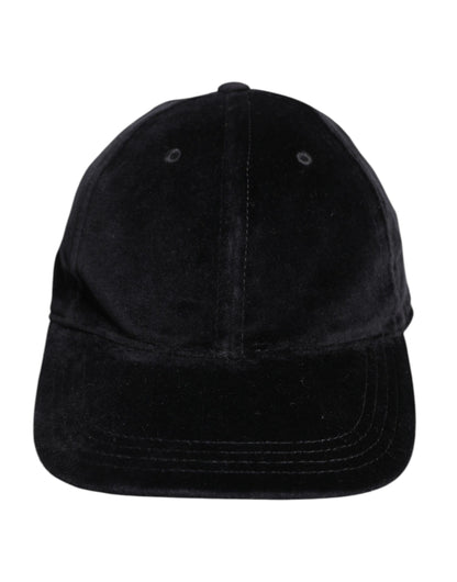 Dolce &amp; Gabbana – Schwarze Baseballkappe aus Baumwolle mit 6 Paneelen