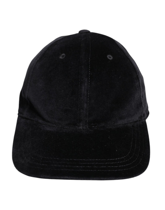 Dolce &amp; Gabbana – Schwarze Baseballkappe aus Baumwolle mit 6 Paneelen