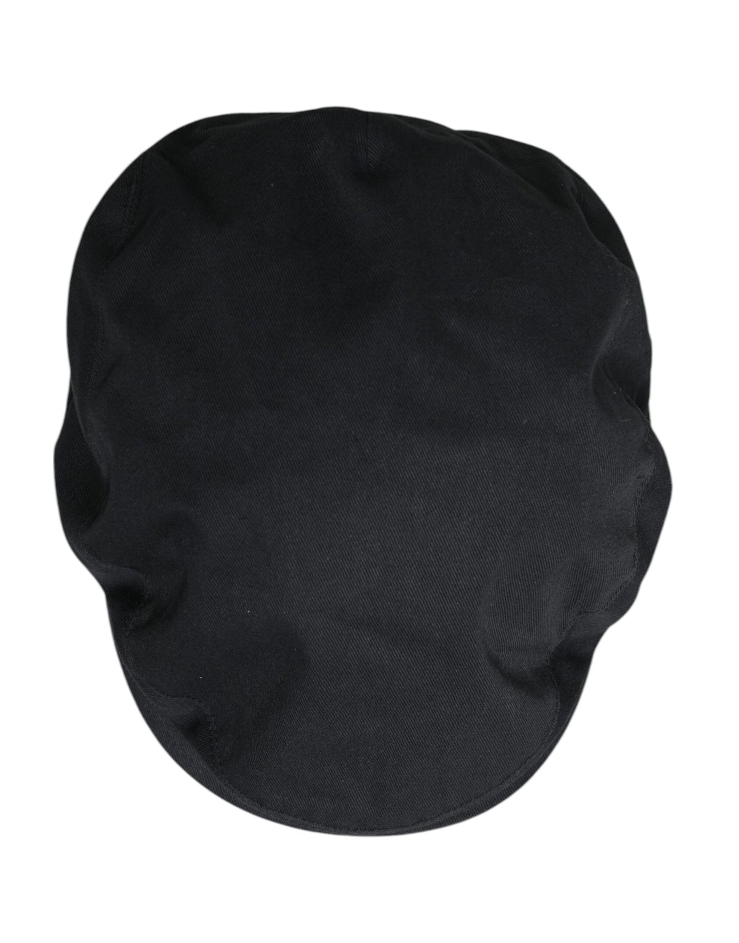 Dolce &amp; Gabbana Schwarzer Ballon-Capello-Cabbie-Hut aus Baumwolle