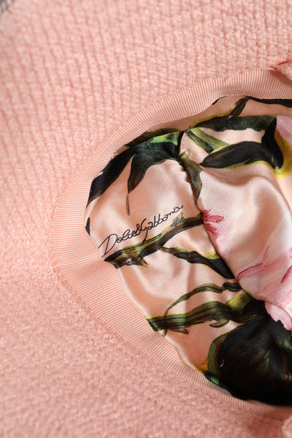 Dolce &amp; Gabbana – Fischerhut aus rosa Baumwolle mit breiter Krempe
