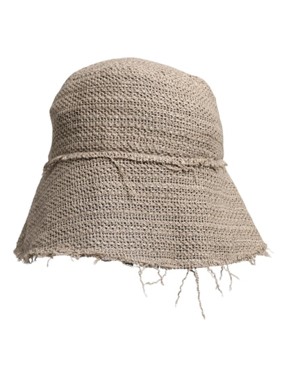 Dolce &amp; Gabbana – Fischerhut aus Leinen mit breiter Krempe in Beige