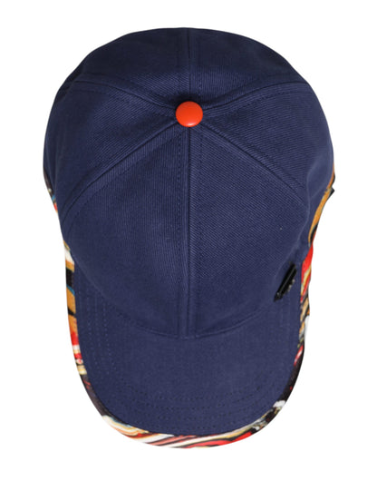 Dolce &amp; Gabbana – Blaue Baseballkappe aus Baumwolle mit 6 Paneelen