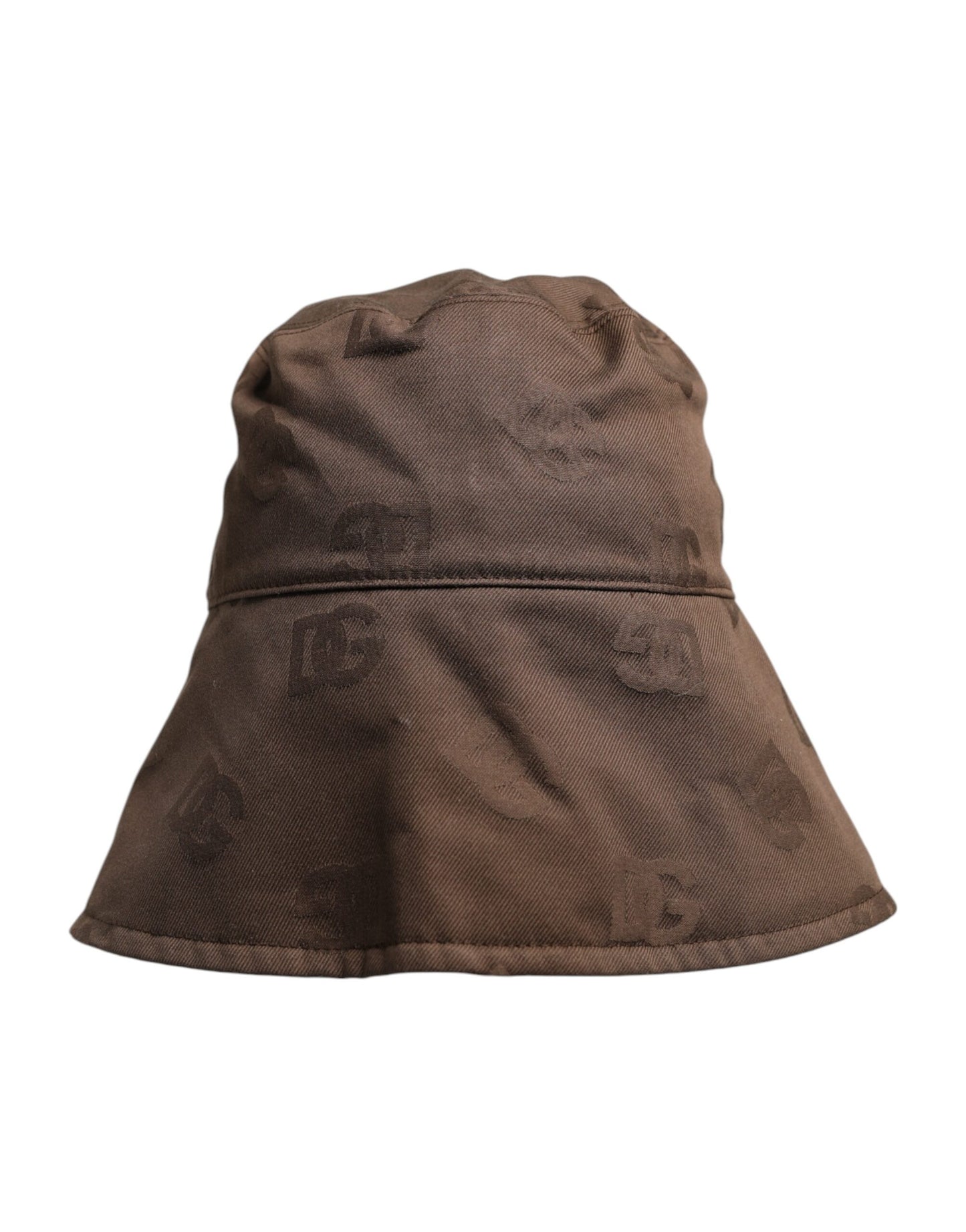 Dolce &amp; Gabbana – Braune Bucket Cap aus Baumwolle mit Logo-Monogramm