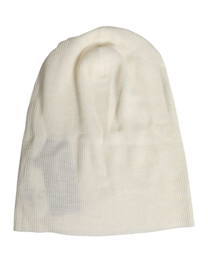 Dolce &amp; Gabbana Beige Strickmütze aus Wollmischung