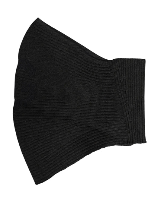 Dolce &amp; Gabbana – Schwarze Strick-Skimaske aus Nylon